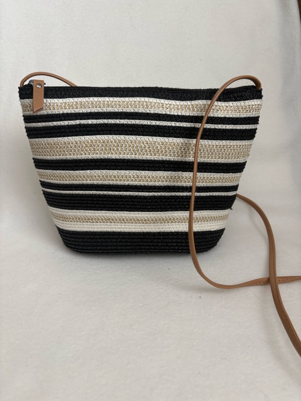 Paper Straw Woven Cross Body Bag